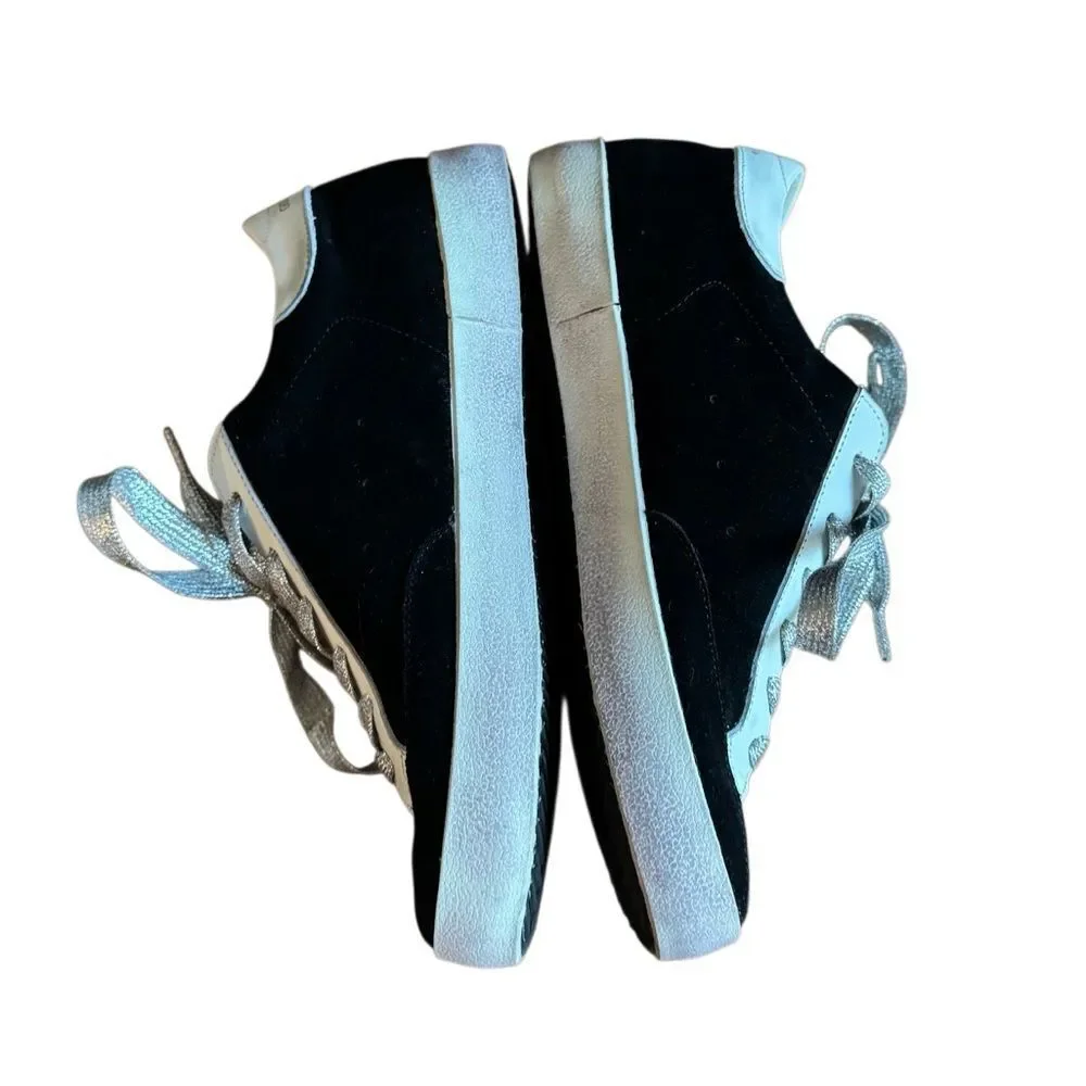 Golden Goose Women's Super Star Suede Silver Sparkle Sneakers + Bags Size 39 - Picture 9 of 14